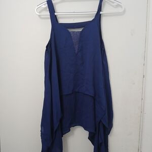 Emmelee for F.C. Cobalt Blue Layered Sleeveless Top